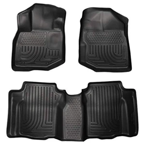 Husky Liners Weatherbeater Front 2Nd Seat Floor Mats Black High Durability - Picture 1 of 9