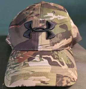 Under Armour Mütze/Kappe Free Fit braun Camouflage verstellbar Druckknopflasche bestickt - Bild 1 von 9