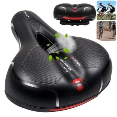 Sillín de bicicleta cómodo ancho suave asiento de bicicleta deportivo cojín de aire envío rápido nuevo Foto 1 de 4