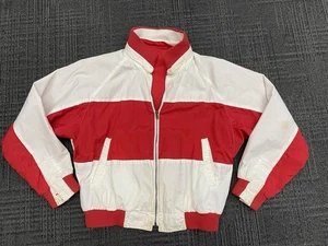 Vintage Nautica Red White Reversible Jacket Szie Medium - Picture 1 of 9