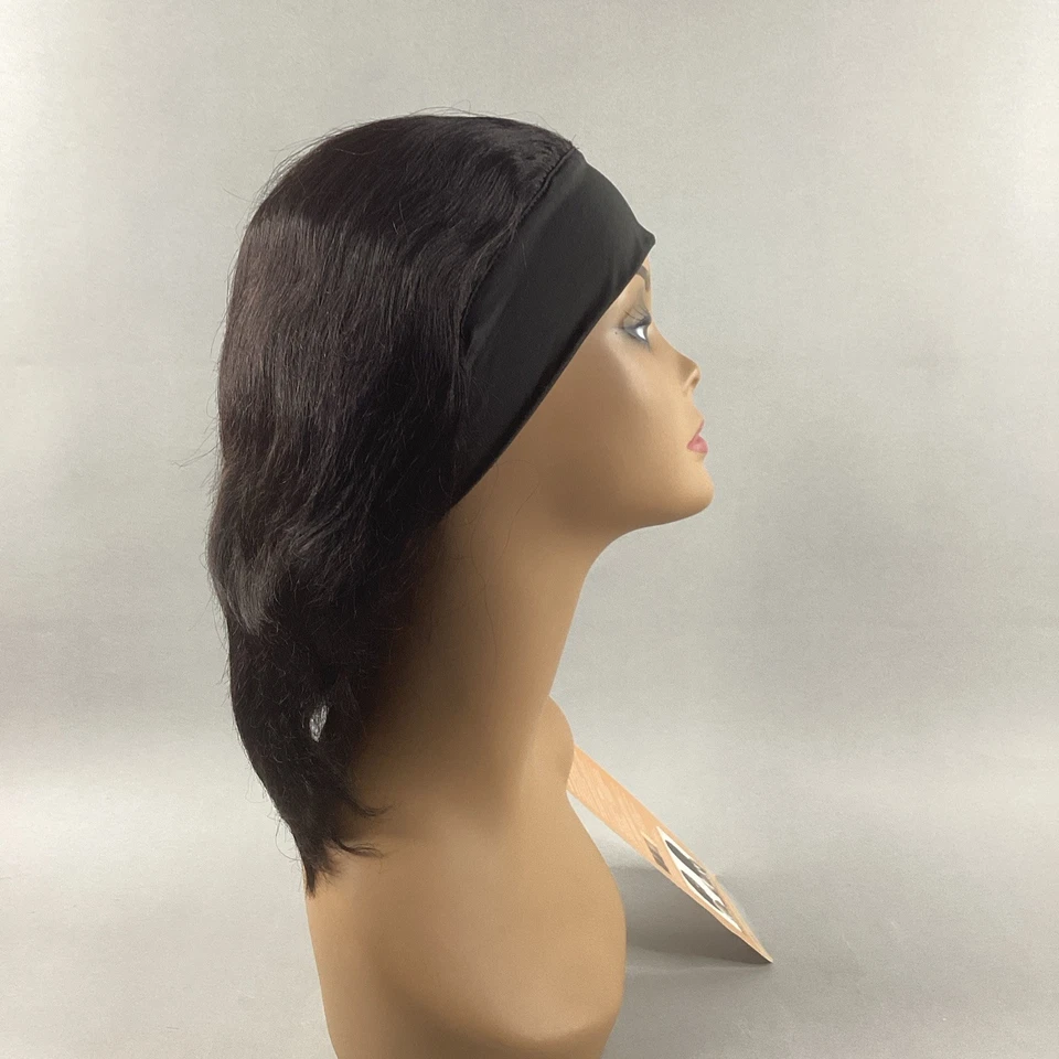 14" Deep Wave Headband Wig Wet&Wavy Natural Brown 100% Unprocessed Human Hair - Image 1 of 4