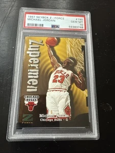 Skybox Z-Force Zupermen 1997 MICHAEL JORDAN PSA 10 gemme ottime condizioni Bulls #190 - Foto 1 di 2