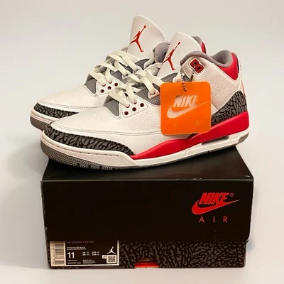 🔥 Nike Air Jordan 3 Retro Fire Red Size 11, DN3707-160 (2022) 🔥 - Image 1 of 4