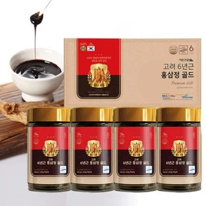 Korean Premium Gift 6 Year Old Red Ginseng Paste Gold 240g x 4EA Saponin Panax - Picture 1 of 15