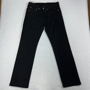 Levi's 514 Straight Leg Jeans Men's Size 34x34 (34x32) Black Stretch Denim - Picture 1 of 12