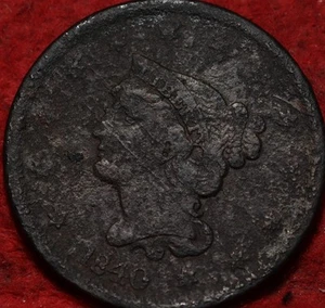 1840 Philadelphia Mint Copper Braided Hair Large Cent - Picture 1 of 2