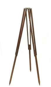 Antique/Vintage Early 19th Century Sturdy Tripod Wooden/Brass Fittings - Picture 1 of 15
