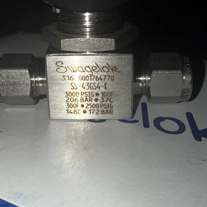 1 - Swagelok Edelstahl 40G Serie Kugelhahn, 3/8" Rohr, SS-43GS6-K - Bild 1 von 2