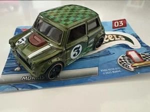 2025 Hot Wheels Mystery Models Series 1 #3 Morris Mini Cooper Green Chase Loose - Picture 1 of 1