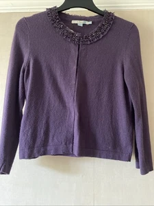 Boden cardigan size 10. Chest 34”, Length 19”. Sequin Collar - Picture 1 of 10