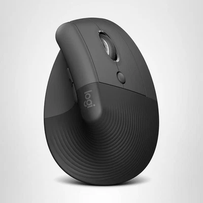 Logitech Lift Vertical Ergonomic Mouse Wireless Bluetooth Graphite Right Hand - Image 1 of 4