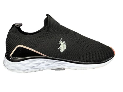 US Polo Assn. Zapatillas sin cordones para mujer negras/rosa talla 8,5 usadas Foto 1 de 4