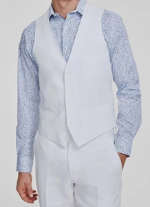 Bar Iii Mens Slim fit Button-Up Suit Vest XL White - Picture 1 of 2