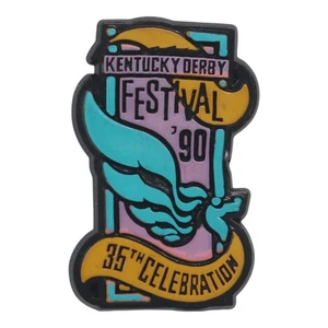 1990 Kentucky Derby Festival Even Pin - 35th Year Celebration KDF - Picture 1 of 1