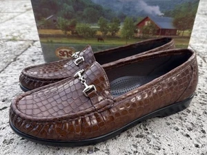 SAS Metro Damen Leder Halbschuh Hergestellt in den USA Cognac Farbe Kroko mit Karton Größe auswählen - Bild 1 von 6