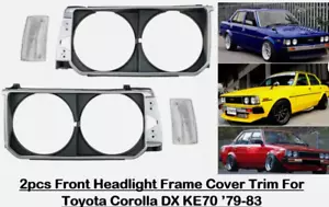 Headlight Lamp Frame Cover Trim For Toyota Corolla KE70 AE71 TE72 DX 1979-1983 - Picture 1 of 9