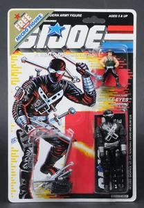 1989 Hasbro GI Joe Series 8 Snake Eyes with Micro Figure Sealed MOC - Picture 1 of 11