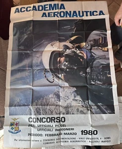 MANIFESTO ACCADEMIA AERONAUTICA CONCORSO PER UFFICIALI PILOTI INGEGNERI 1980 M1 - Imagen 1 de 3