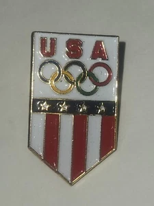 USA Olympic Rings Flag Enamel Collectible Lapel Pin - Bild 1 von 4