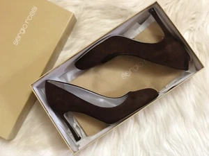 Neu im Karton Sergio Rossi klassische braune Wildleder-Pumps - Bild 1 von 5