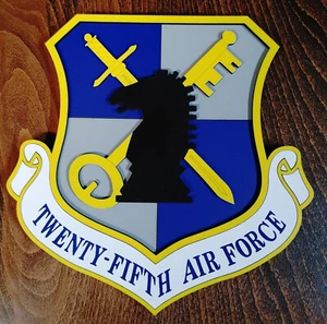8" US Air Force Twenty-Fifth Air Force 25 AF Plaque - Picture 1 of 1