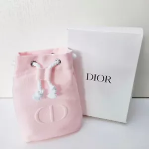 Dior Beauty Pink Drawstring Makeup Cosmetics Bag Pouch Case, Brand New in Box! - Picture 1 of 8