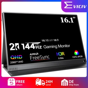 16,1 Zoll Portable Monitor 144Hz Tragbarer Monitore QHD 2560*1440 IPS für Mobile - Bild 1 von 19