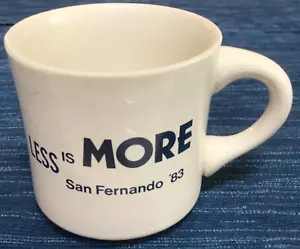 Vtg Less is More San Fernando CA 1983 Coffee Mug Cup Nudist Exhibitionist 920A - Picture 1 of 3