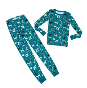 The Company Store Pajamas Kids Size 14/16 Snug Fit Set Pets Winter Organic NWT - Picture 1 of 8