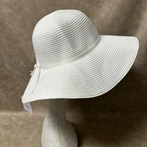 Cappello donna Time and Tru floppy bianco nuovo con etichetta - Foto 1 di 4