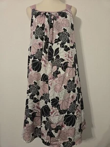 ELLEN TRACY Sleeveless Nightgown Lounge Wear NWT Chiffon Feel Size M Floral - Picture 1 of 6