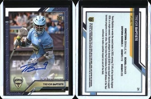 2023 PLL Collectibles Premier Lacrosse Snapshot Auto Blue 24 Trevor Baptiste /99 - Picture 1 of 1