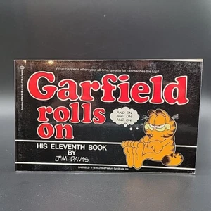 BOOK WITH ERROR - Garfield Rolls On Vtg 1985 Eleventh Book Jim Davis 1st Edition - Picture 1 of 14