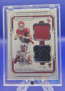 2019 Panini National Treasures PATRICK MAHOMES II & BAKER MAYFIELD /99 