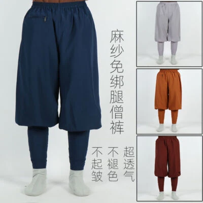 Nuevo Monje Budista Shaolin Kung Fu Pantalones Tai Chi Nuevo Diseño Foto 1 de 4