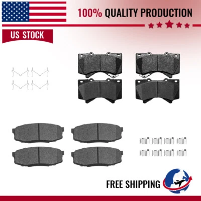 Pastillas de freno delanteras traseras de cerámica para Toyota Land Cruiser Tundra Sequoia 2008-2021 Foto 1 de 4
