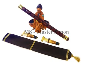 Best PRO DUDUK Armenian 2 REED Flöte Case APRICOT WOOD Golden Dudek Doodook NEU - Bild 1 von 14