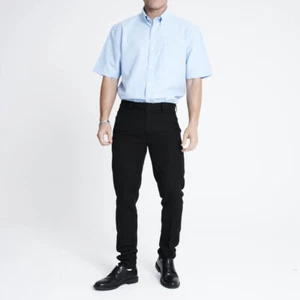 Pantalones informales ajustados para hombre oficina trabajo elegante ropa escolar pantalón - Imagen 1 de 7