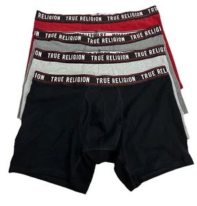 Confezione 4 Boxer Uomo True Religion Cotone Elasticizzato Taglia XL Nuovo - Foto 1 di 12