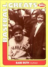 1991 Swell Baseball Greats #124 Babe Ruth NEW YORK YANKEES Nrmt Oddball