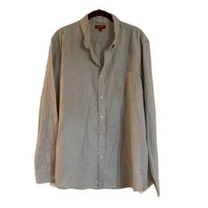ARIZONA JEAN CO Men’s Button Front Long Sleeve Blue Gray Shirt XL NWT - Picture 1 of 8