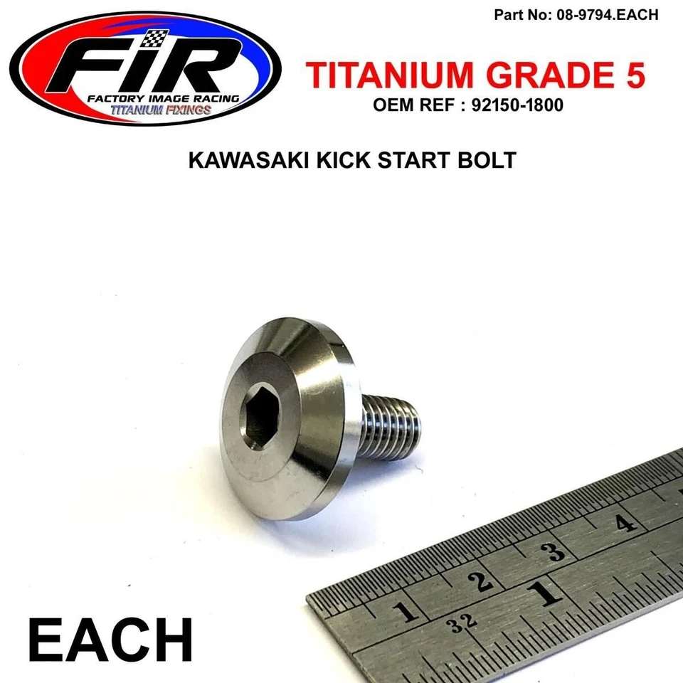 fir Titanium Engine Kickstart Kick Starter Lever Bolt Kawasaki KX500 1992-2004 - Image 1 of 1