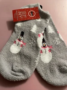 Calcetines muñeco de nieve súper suaves ~ nuevos con etiquetas ~ talla 9-13 - Imagen 1 de 4