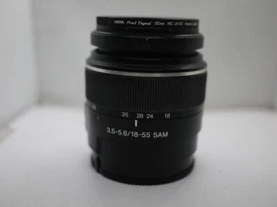 Sony DT 18-55mm f3.5-5.6 Auto Focus SAM Lens A Mount Alpha Sony - image 1 of 4