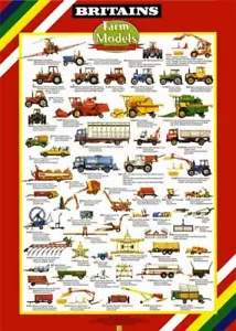 BRITAINS TOYS FARM SHOP DISPLAY POSTER No.74 1980's Tractor Poster Brochure A3 - Picture 1 of 1