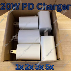 Lot 20 W adaptateur secteur USB type C chargeur rapide bloc cube pour iPhone iPad Android