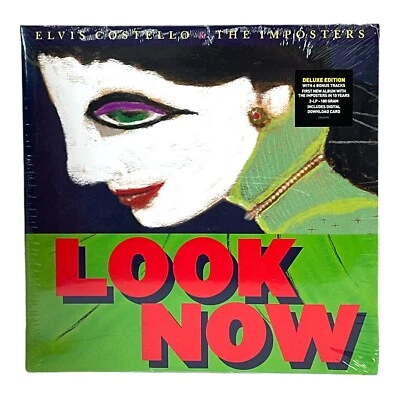 Elvis Costello & The Imposters Look Now - Deluxe 2-LP Green Vinyl (Record, 2018) Foto 1 de 4