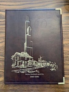 Sears,Roebuck and Co. 1886-1986 Brown Leather Folio - Picture 1 of 6