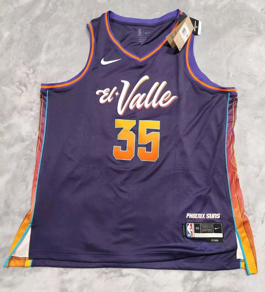 Kevin Durant Nike Players Jersey 2XL Purple Pheonix Sun's Size 56 "El Valle”