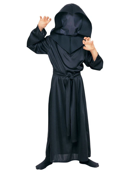 BATA NEGRA CARA MALLA BATA CARA OCULTA NIÑO TALLA GRANDE 10-12 DISFRAZ HALLOWEEN Foto 1 de 1